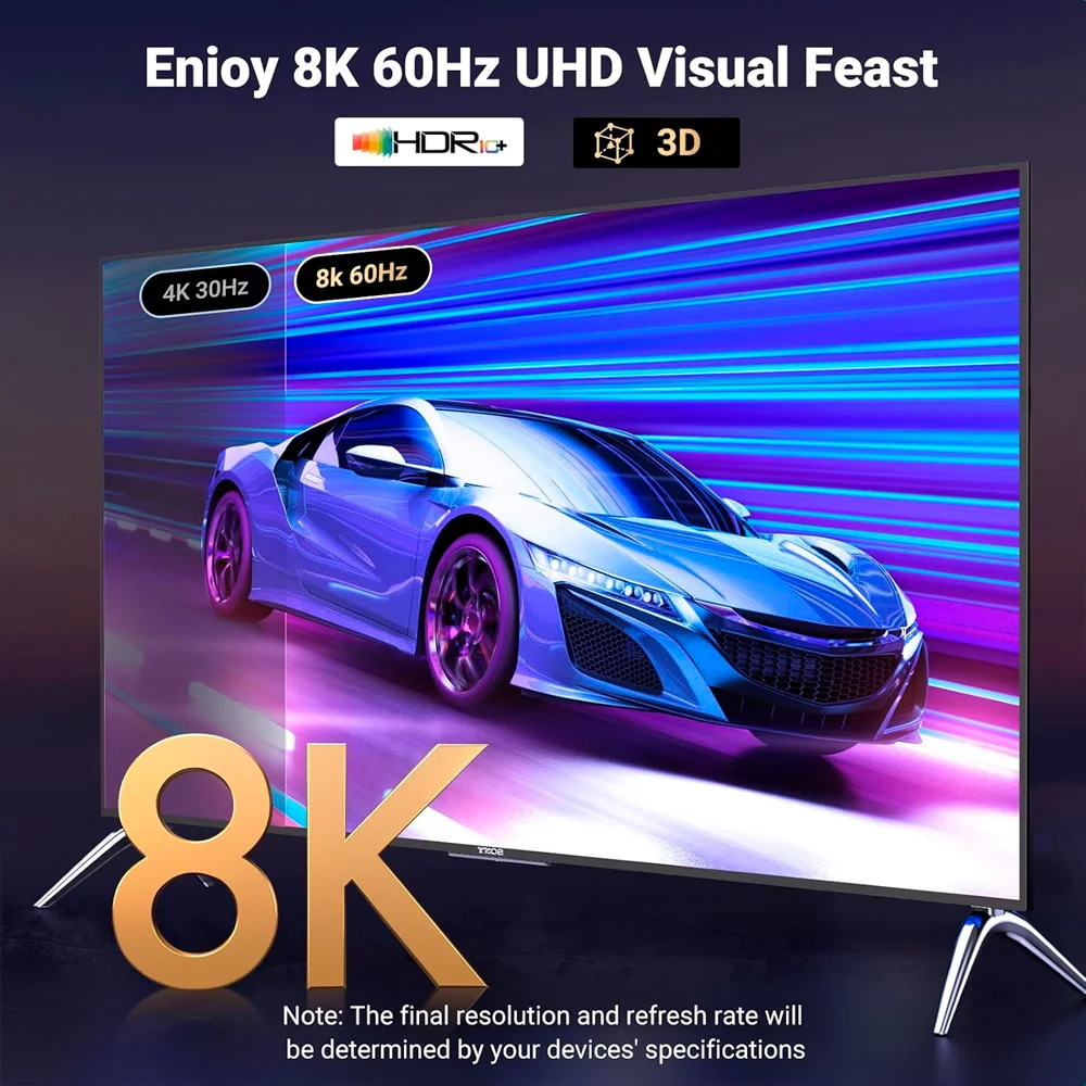 Imagem 5 de 5 do produto Cabo Displayport P/hdmi Ugreen 8k 60hz 2 Metros Preto