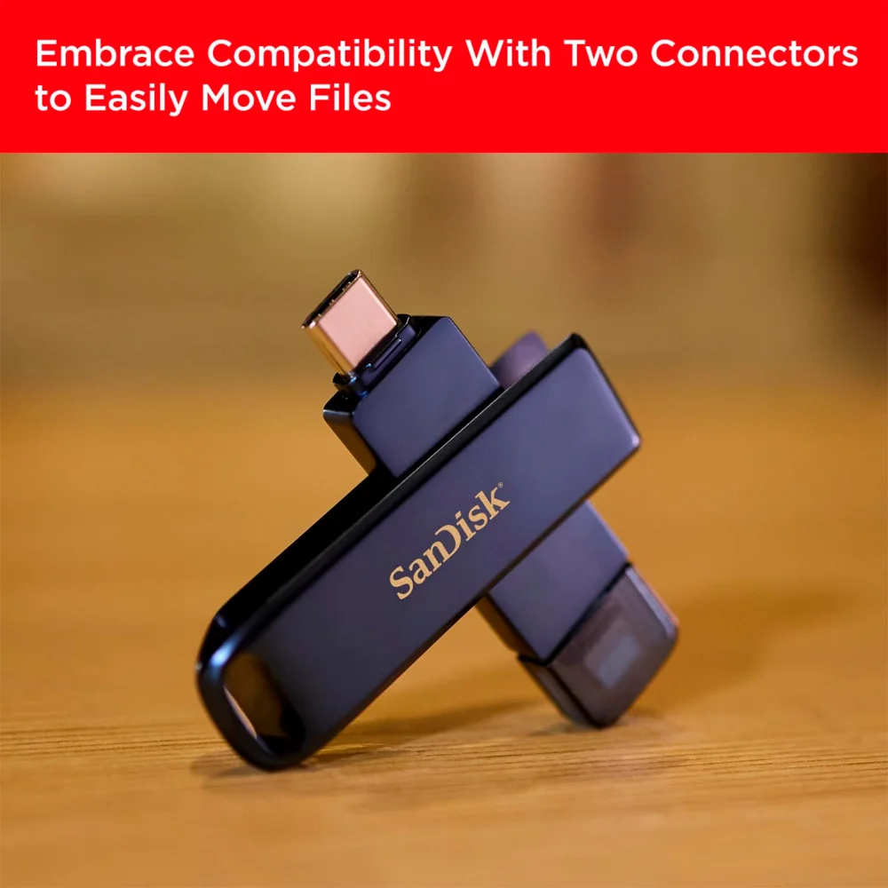 Imagem 2 de 5 do produto Pen Drive Sandisk 128GB Usb C/lightning 90mbs Azul