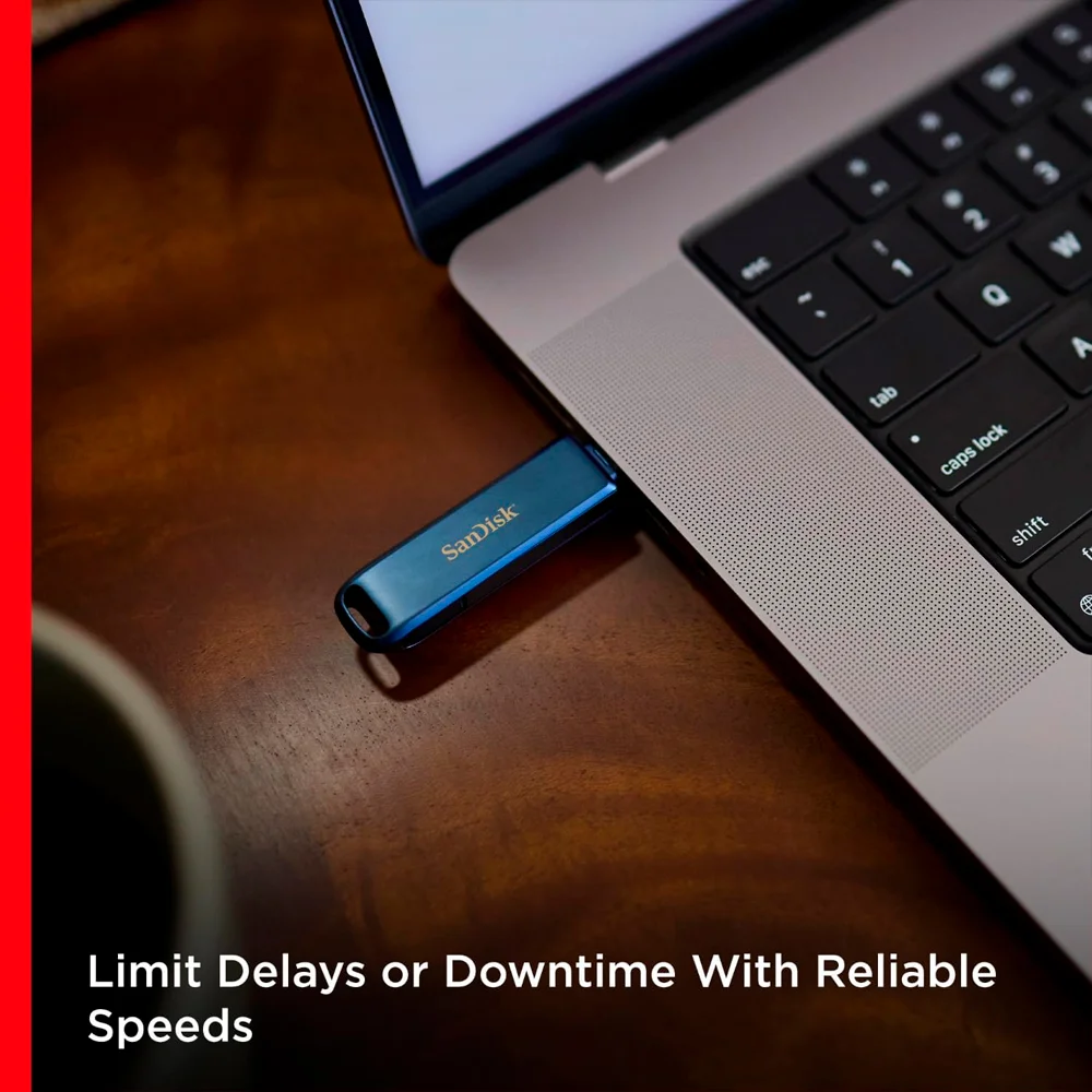 Imagem 4 de 5 do produto Pen Drive Sandisk 128GB Usb C/lightning 90mbs Azul