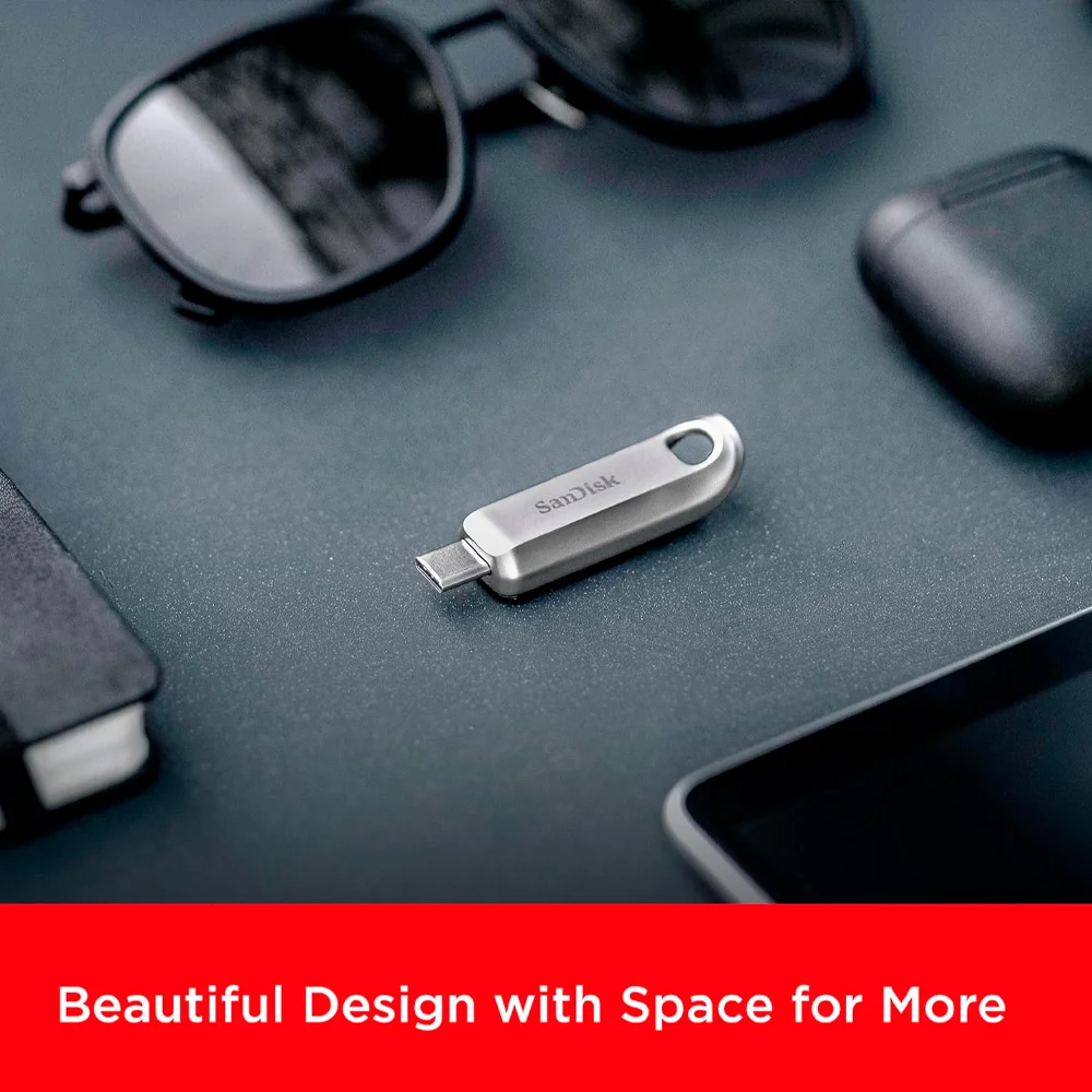 Imagem 4 de 5 do produto Pen Drive Sandisk 128GB Usb C 3.2 Gen 1 400mbs Prata