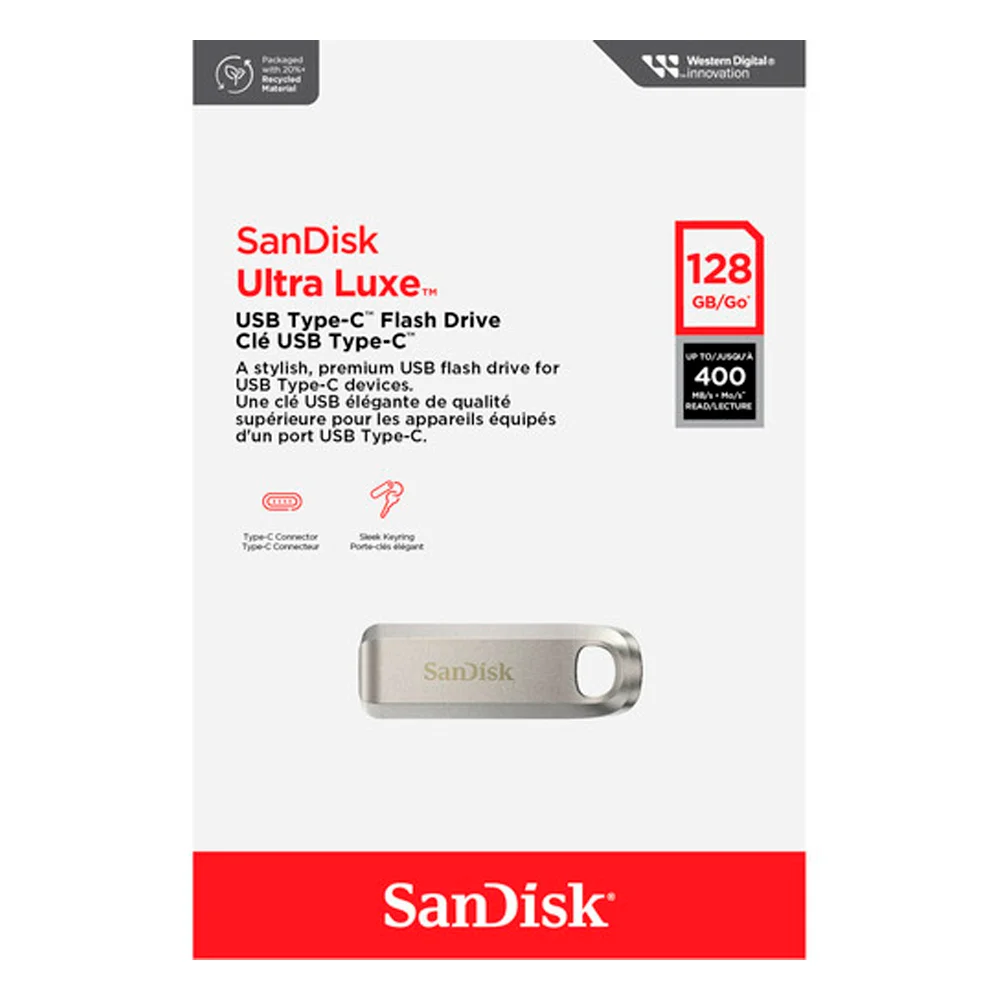Imagem 5 de 5 do produto Pen Drive Sandisk 128GB Usb C 3.2 Gen 1 400mbs Prata