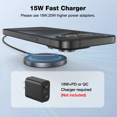 Carregador Rápido 1hora Sem Fio (wireless) Máx 15w Preto — foto 2