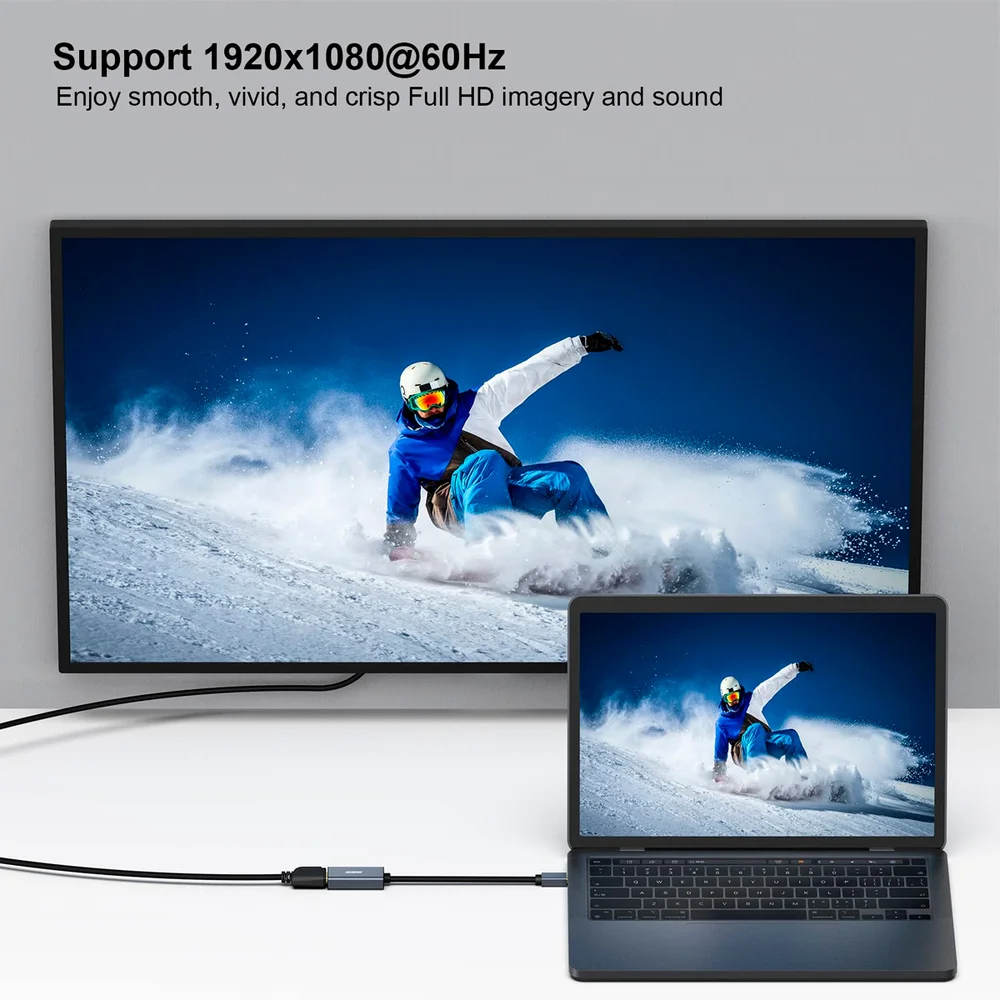 Imagem 5 de 5 do produto Adaptador Benfei Mini Displayport P/hdmi Fêmea Cinza