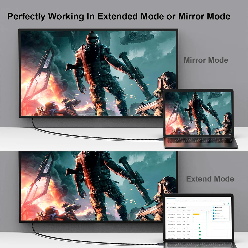 Imagem 5 de 5 do produto Cabo Mini Displayport P/hdmi Benfei 4k30hz 1,8m Cinza