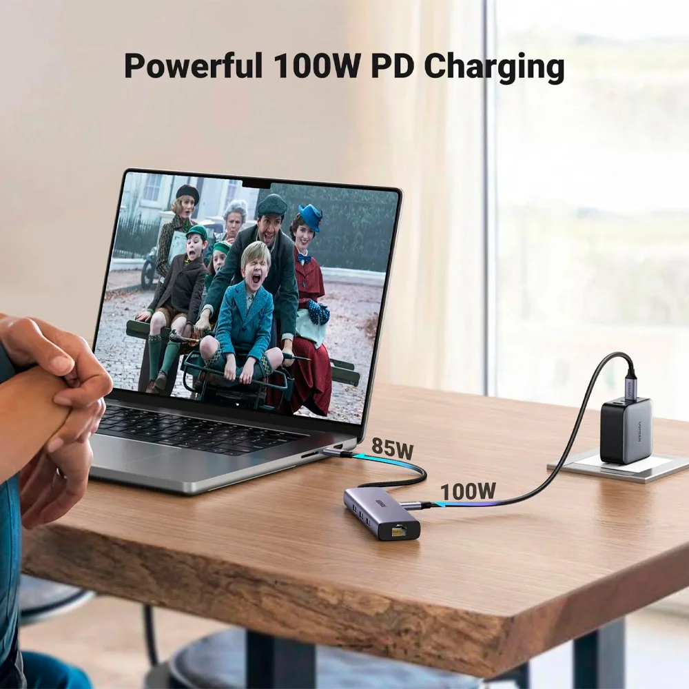 Imagem 4 de 5 do produto Hub Adaptador Ugreen Revodok 6 In 1 P/usb C Cinza