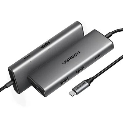 Hub Multifuncional Ugreen 7 Em 1 P/usb-c Cinza