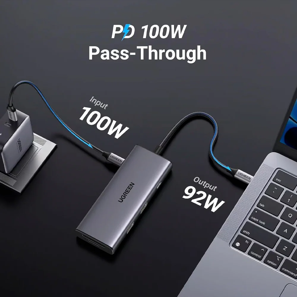 Imagem 4 de 5 do produto Hub Multifuncional Ugreen 7 Em 1 P/usb-c Cinza