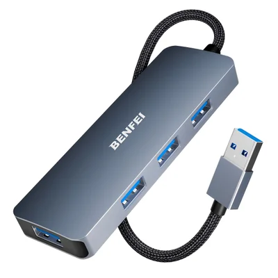 Hub Multifuncional Benfei Usb 3.0 Para Usb A Cinza