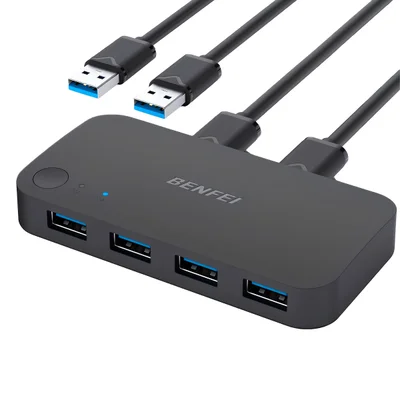 Switch Comutador Benfei Usb 3.0 P/4 Usb A Preto