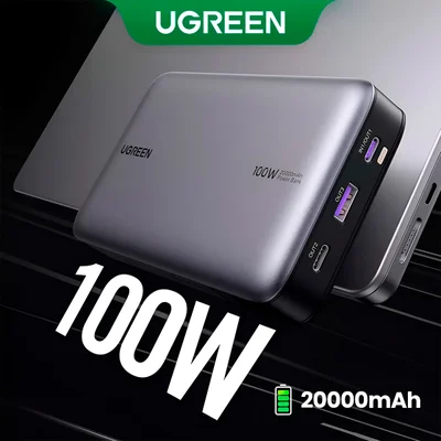 Power Bank Ugreen 20000mah Bateria Portátil 100w Cinza — foto 2