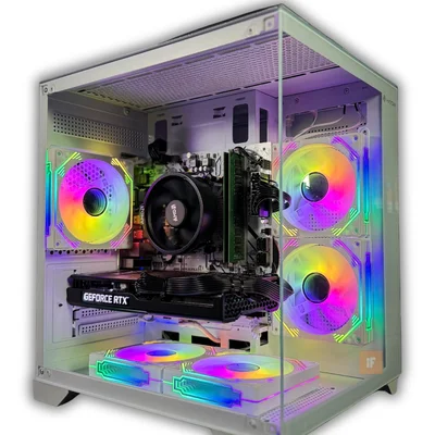 PC Gamer Ryzen 5 5500, RTX 4060 8GB, 32gb Ram, SSD 1TB Nvme, WINDOWS 11 Pro, Gabinete Branco RGB, Fonte 600w, Pronto Para Jogar
