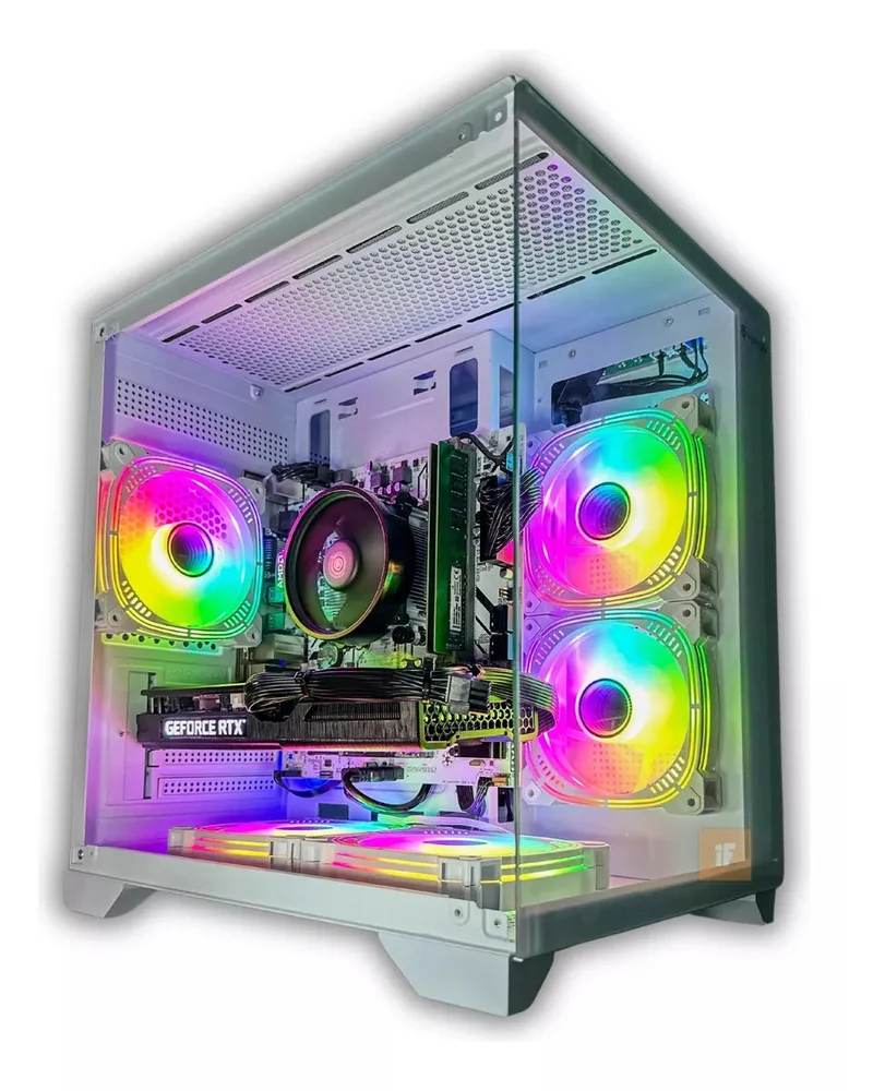 PC Gamer Ryzen 5 5500, RTX 4060 8GB, 32gb Ram, SSD 1TB Nvme, WINDOWS 11 Pro, Gabinete Branco RGB, Fonte 600w, Pronto Para Jogar - view 3