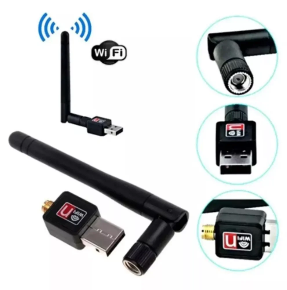 Imagem 3 de 5 do produto Adaptador de Rede Wifi Usb 2.0 Wireless com Antena 1200 mbps