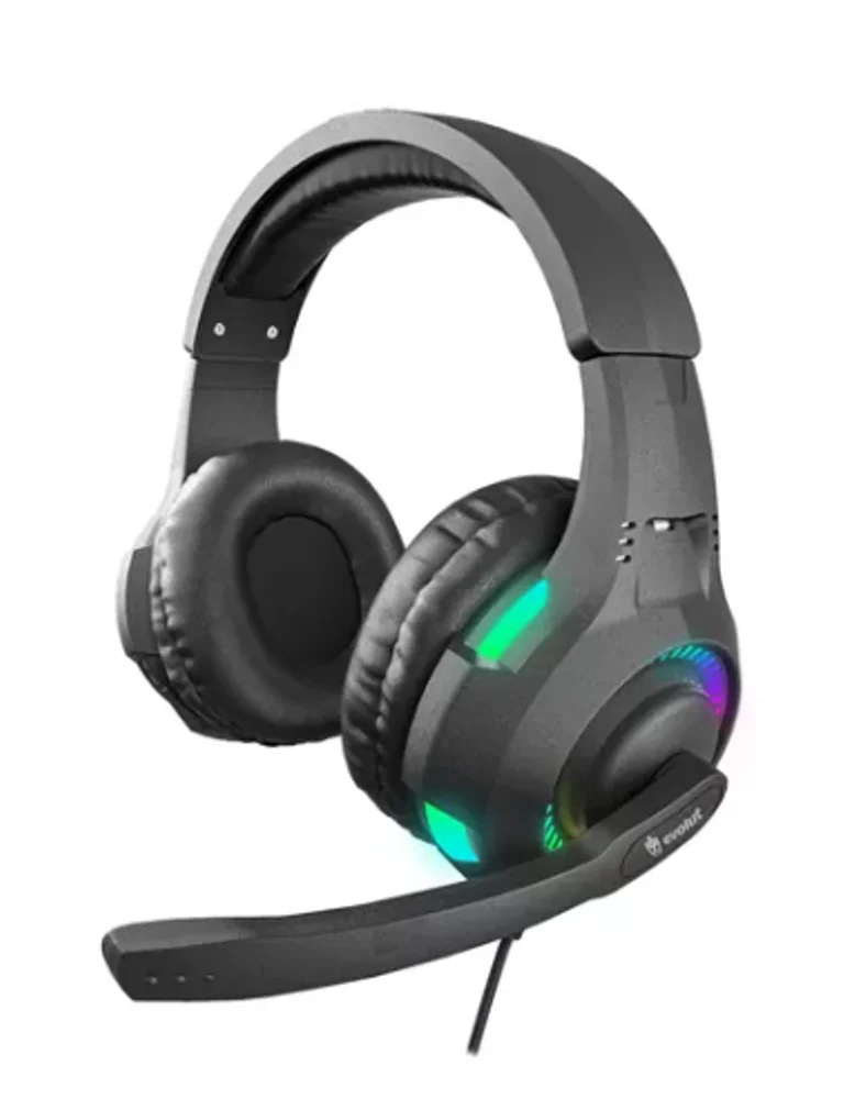 Imagem 2 de 5 do produto Fone de Ouvido com Fio Headset Gamer Usb Evolut Rgb Led Eg-307