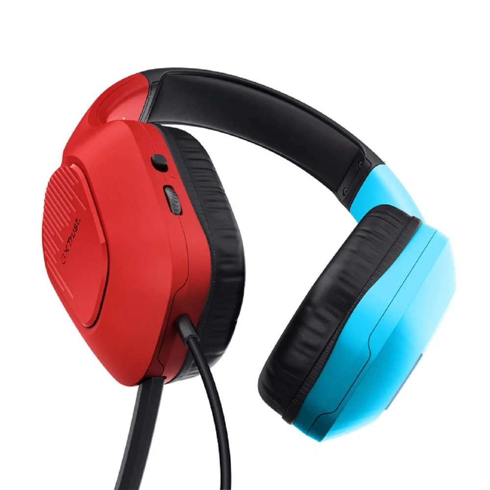 Imagem 5 de 5 do produto Headset Gamer Trust Gxt 416s Zirox, Com Fio, Abs, Microfone, Couro Sintético, Azul E Vermelho