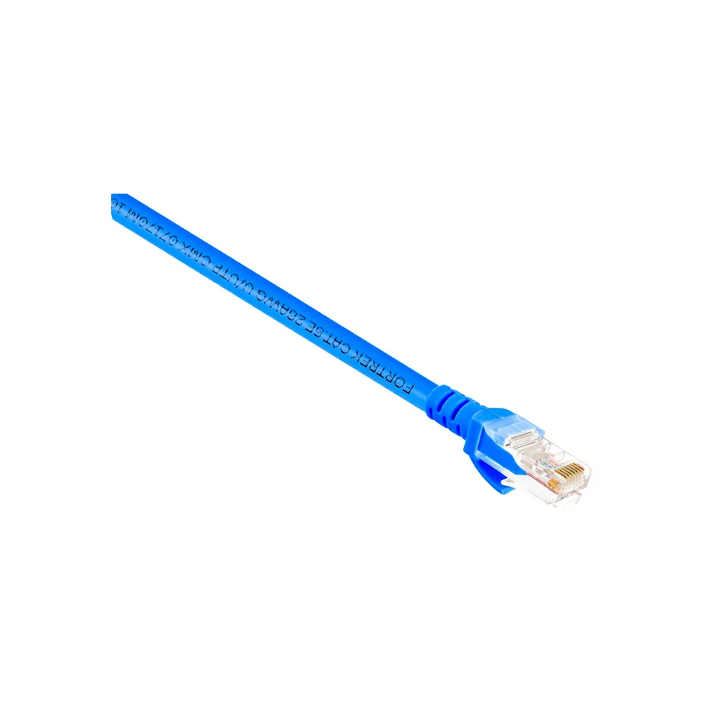 Imagem 1 de 4 do produto Cabo De Rede Patch Cord Cat5e 1,5m Fortrek Fkcat5e Az U Unica Unica