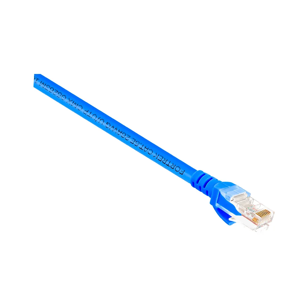 Imagem 3 de 4 do produto Cabo De Rede Patch Fortrek Cord Cat5e 2,5m Fkcat5e Az U Unica Unica