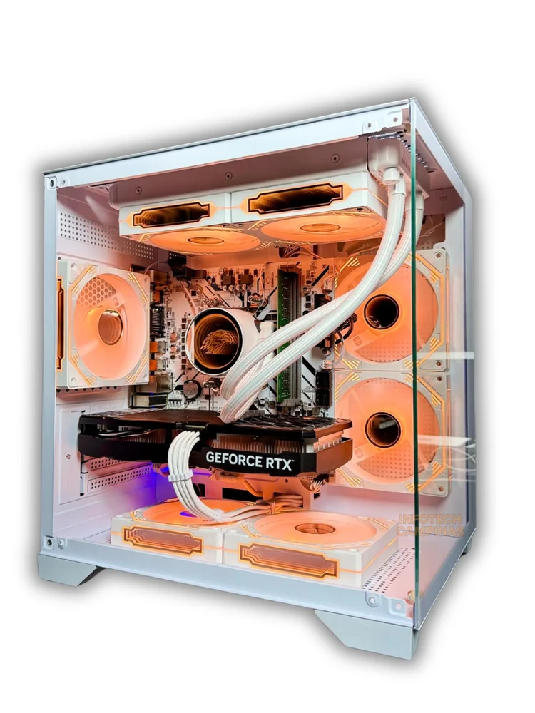 PC Gamer Gabinete Aquário Branco | Ryzen 7 5700x | RTX 5060 8GB | 16gb Ram | SSD 1TB | Water Cooler 240mm | Win11 Pro PC Gamer Gabinete Aquário Branco | Ryzen 7 5700x | RTX 5060 8GB | 16gb Ram | SSD 1TB | Water Cooler 240mm | Win11 Pro