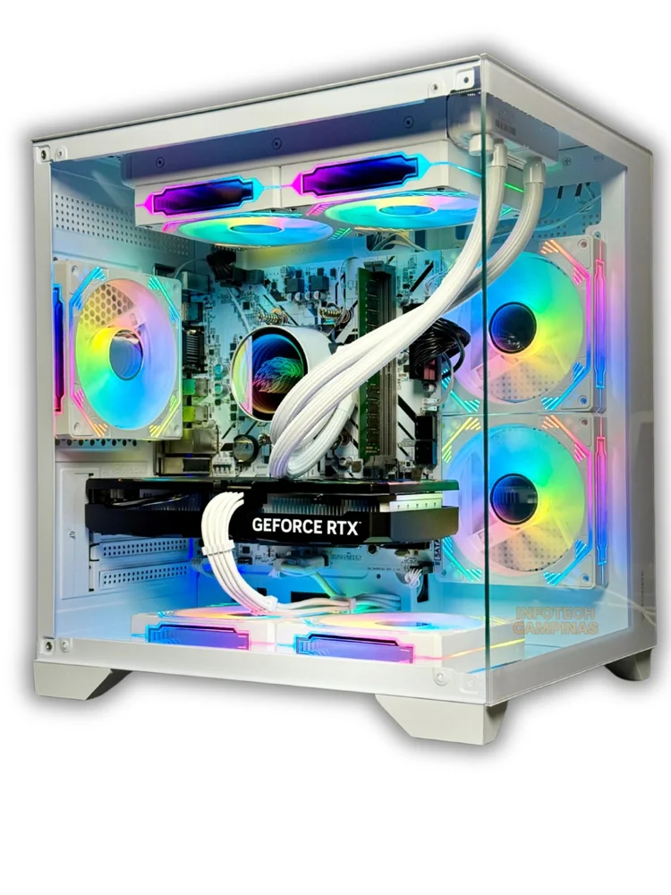 PC Gamer Gabinete Aquário Branco | Ryzen 7 5700x | RTX 5060 8GB | 16gb Ram | SSD 1TB | Water Cooler 240mm | Win11 Pro PC Gamer Gabinete Aquário Branco | Ryzen 7 5700x | RTX 5060 8GB | 16gb Ram | SSD 1TB | Water Cooler 240mm | Win11 Pro