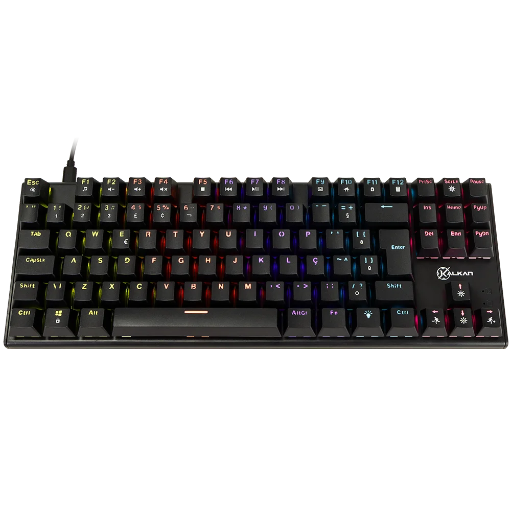 Imagem 2 de 5 do produto Teclado Mecanico Gamer Kalkan Loki Tkl Rainbow Switch Brown