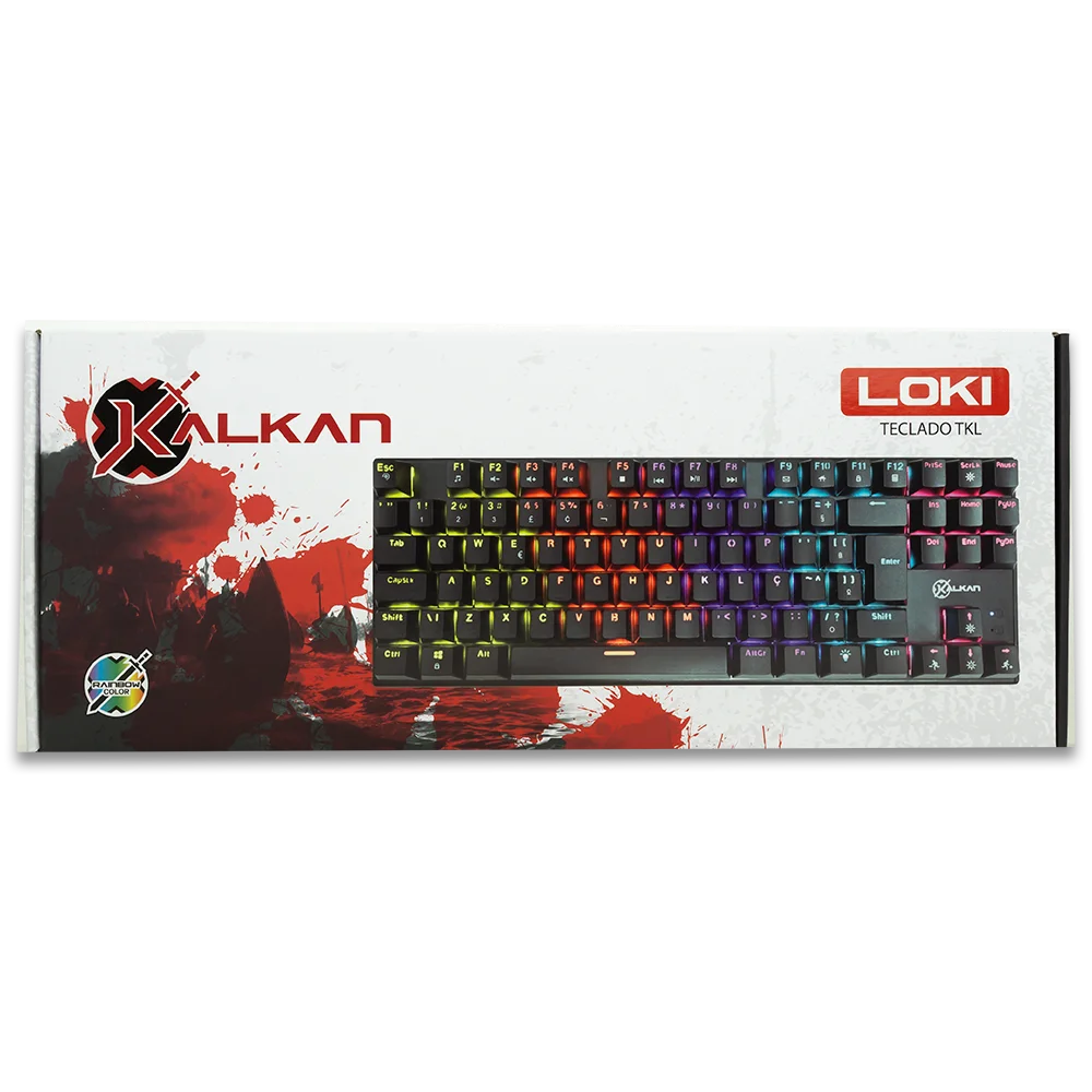 Imagem 5 de 5 do produto Teclado Mecanico Gamer Kalkan Loki Tkl Rainbow Switch Brown