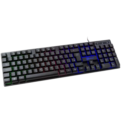 Teclado Membrana Gamer Kalkan Hati Preto Abnt2 Rainbow