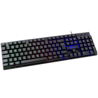 Teclado Membrana Gamer Kalkan Hati Preto Abnt2 Rainbow