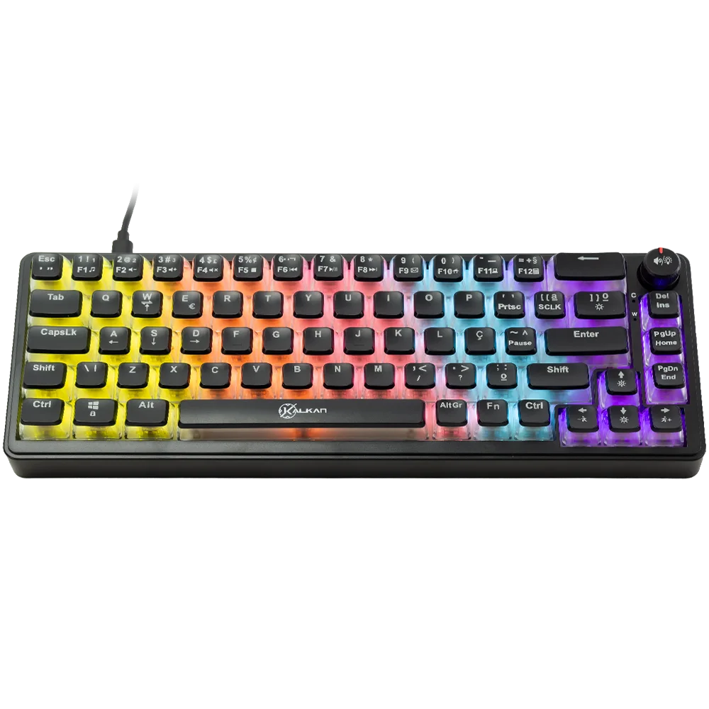 Teclado Mecanico Gamer Kalkan Drakar 65% Rainbow Sw. Brown