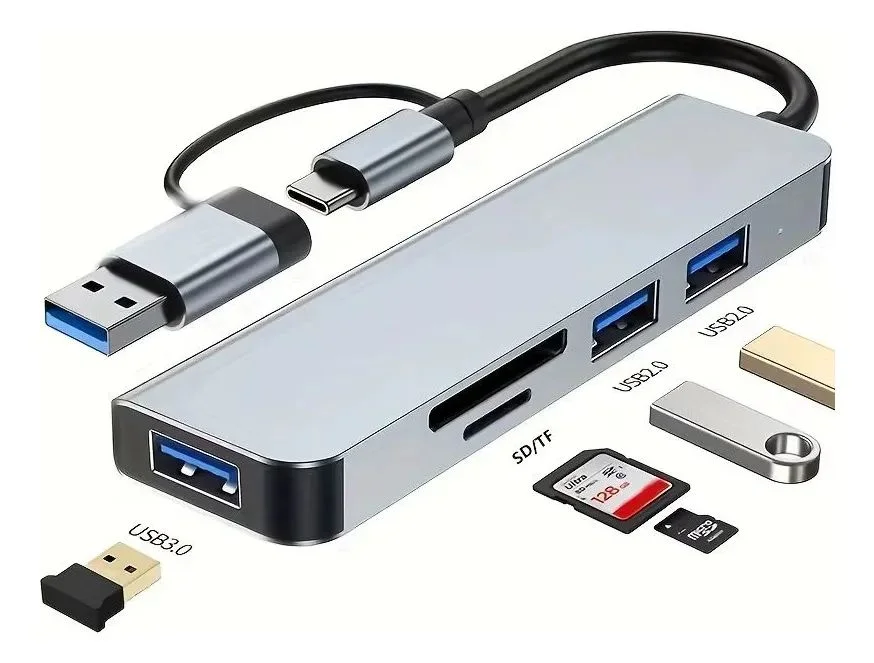 Imagem 2 de 5 do produto Hub Usb C Com 5 Portas De Alta Performance Usb 3.0 Cartão Sd Mst-013