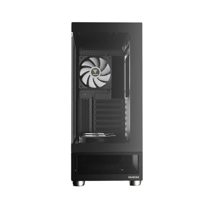 Imagem 5 de 5 do produto Gabinete Gamer Gamdias Atlas E1 ARGB 3 Fans S/fonte Atx Midtower Display Digital Preto - Atlas E1