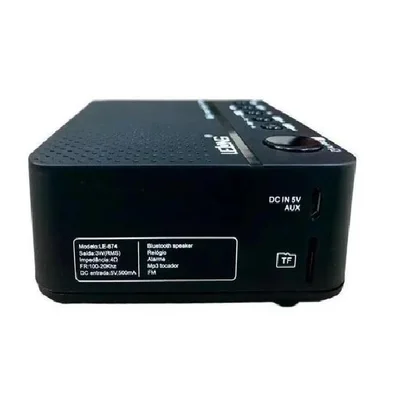 Rádio Relógio Despertador Digital Portátil Fm Bluetooth