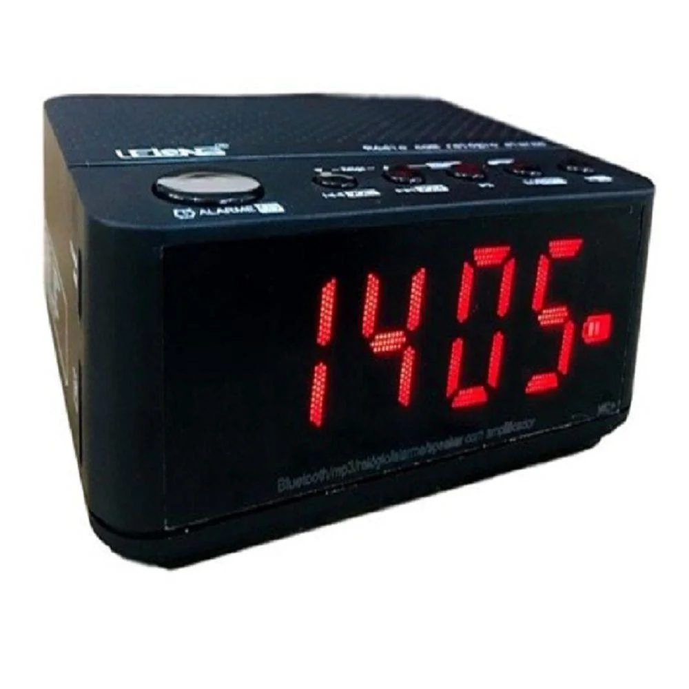 Imagem 3 de 4 do produto Rádio Relógio Despertador Digital Portátil Fm Bluetooth