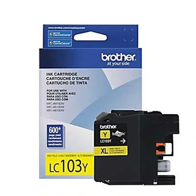 Cartucho De Tinta Brother Lc-103y Lc-103 Amarelo | Mfc-j4610dw Mfc-j4410dw Mfc-j4310dw 6ml