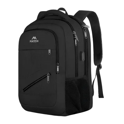 Mochila De Viagem Matein Poliéster Bolso P/laptop Preta