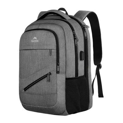 Mochila De Viagem Matein Poliéster Bolso P/laptop Cinza