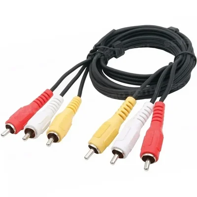 Cabo Audio E Video  3 Vias Rca 1,5mts