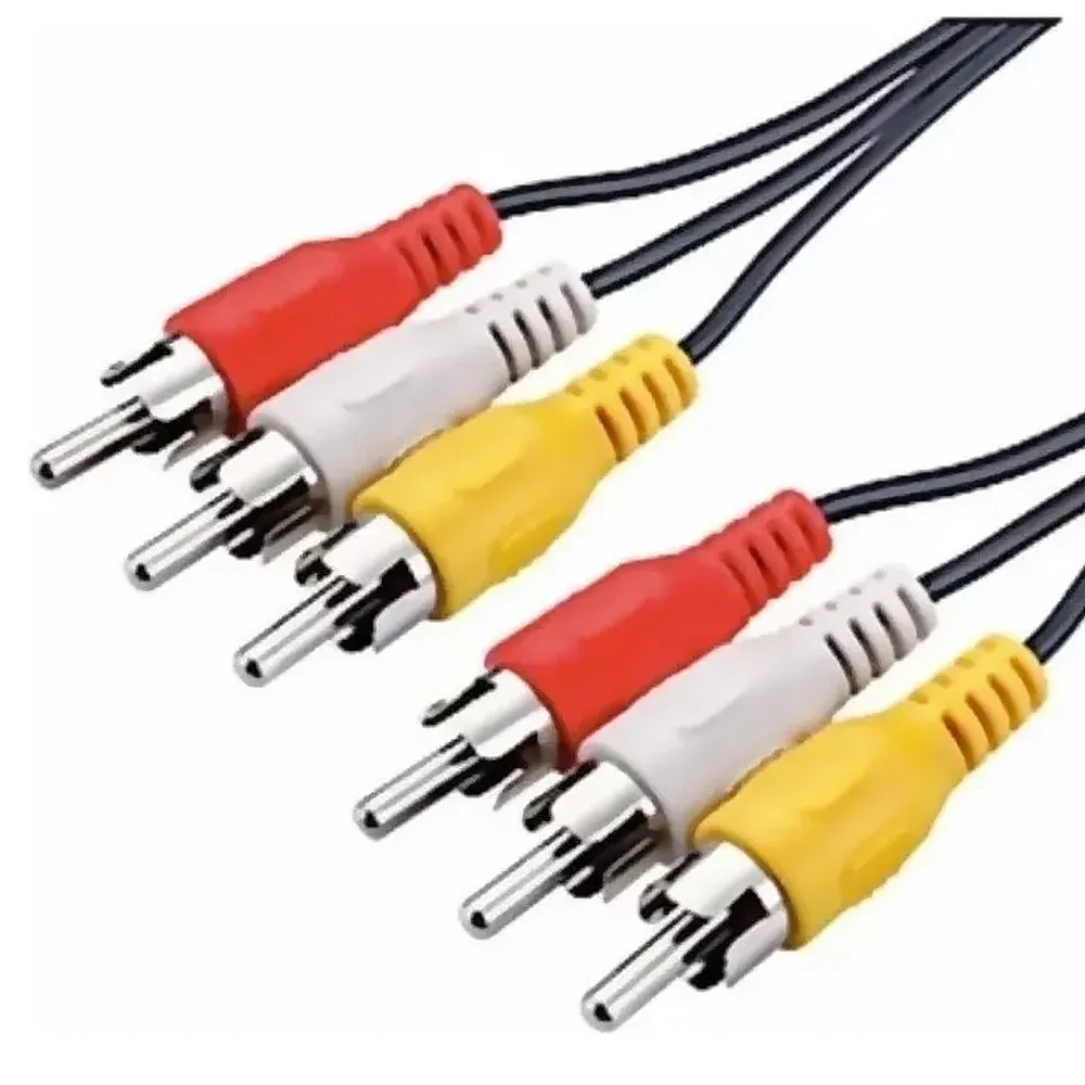 Imagem 2 de 4 do produto Cabo Audio E Video  3 Vias Rca 1,5mts