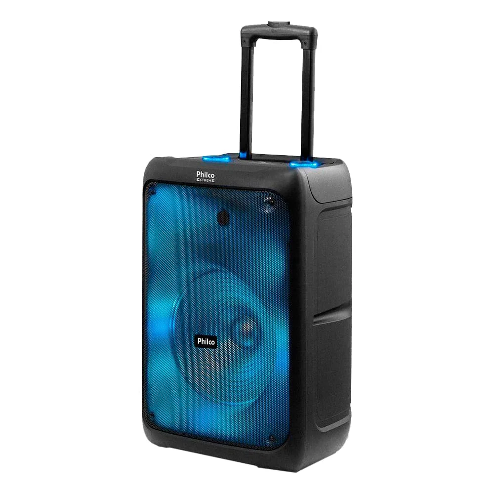 Caixa De Som Amplificada Philco PCx5200 Portátil Full LED 600w-bivolt