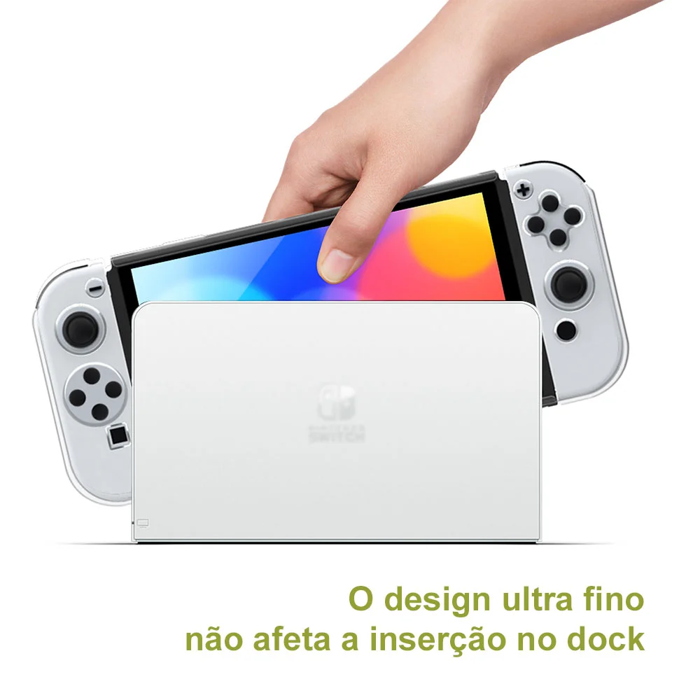 Capa Protetora Nintendo Switch OLED Acrílico Cabe Dock
