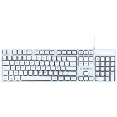 Teclado Fortrek K15 Slim Office Usb Abnt2 Branco - 6808