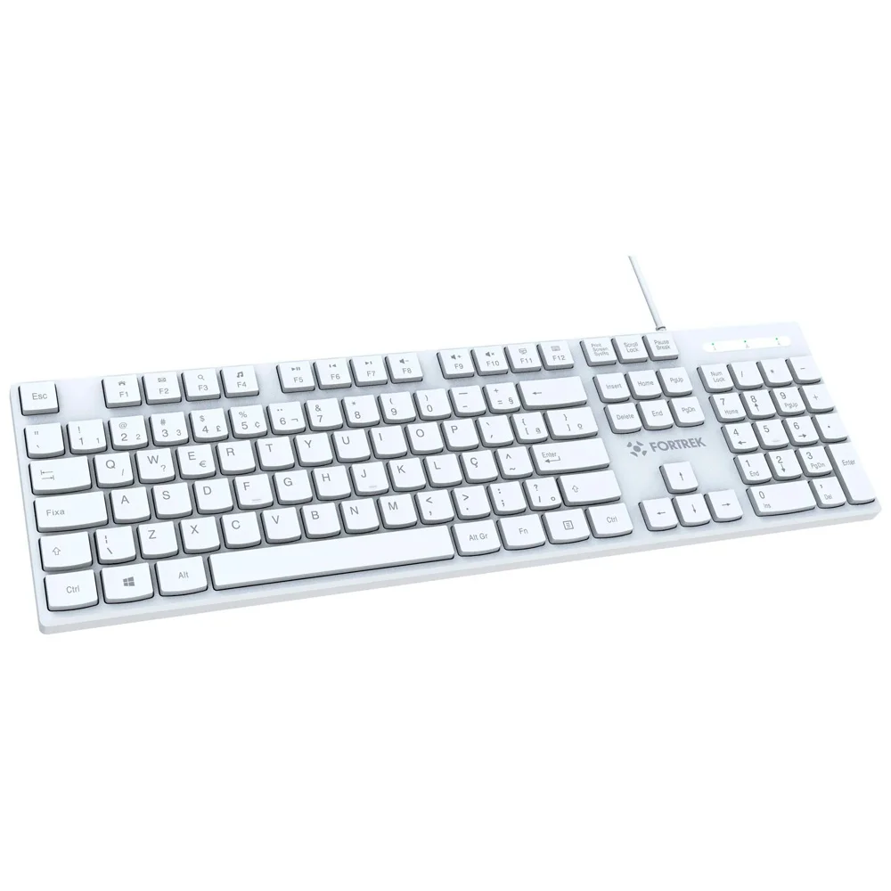 Teclado Fortrek K15 Slim Office Usb Abnt2 Branco - 6808 Teclado Fortrek K15 Slim Office Usb Abnt2 Branco - 6808