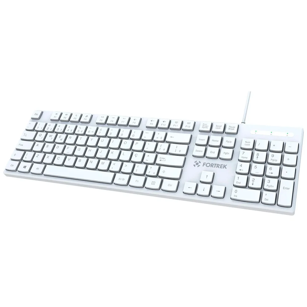 Teclado Fortrek K15 Slim Office Usb Abnt2 Branco - 6808 Teclado Fortrek K15 Slim Office Usb Abnt2 Branco - 6808