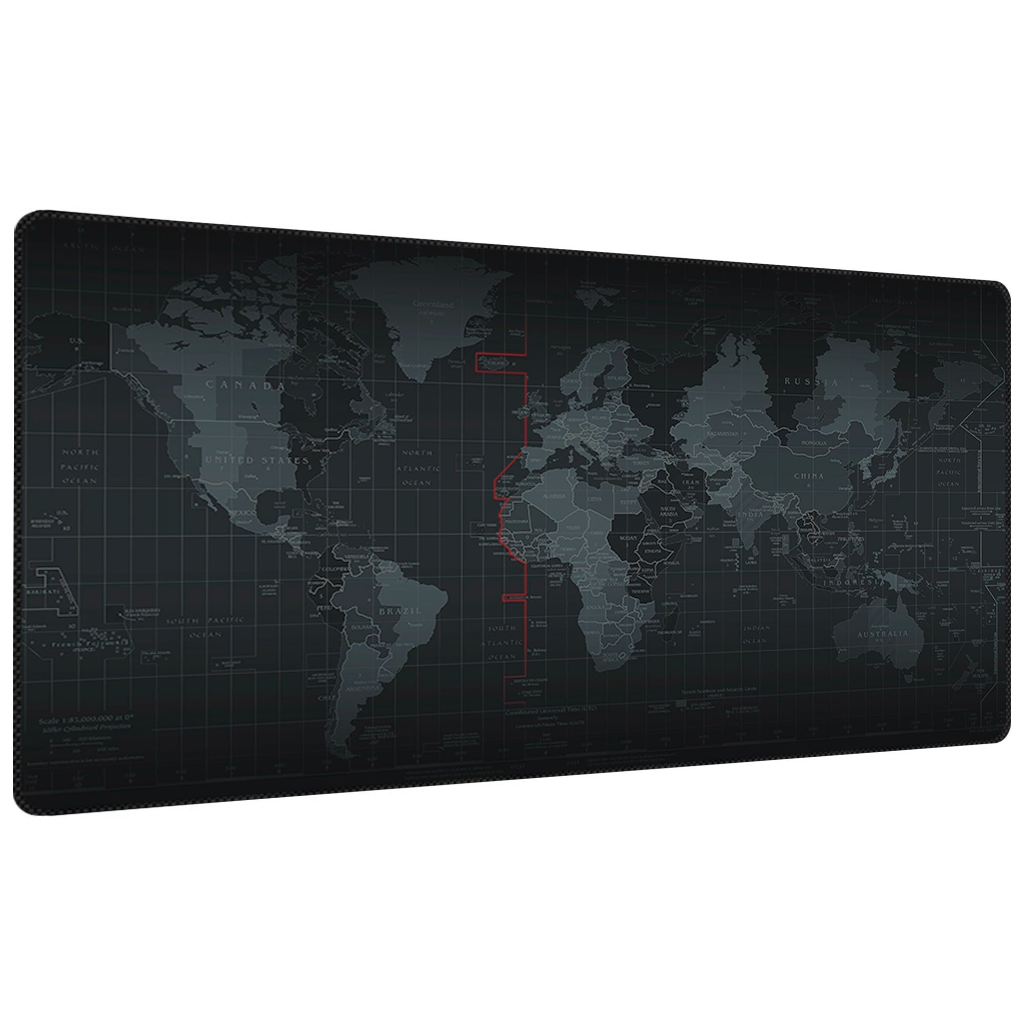 Mousepad Minimalista Grande 70x35cm Emborrachado Aderente Estampa Mapa Mundi