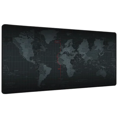 Mousepad Minimalista Grande 70x35cm Emborrachado Aderente Estampa Mapa Mundi