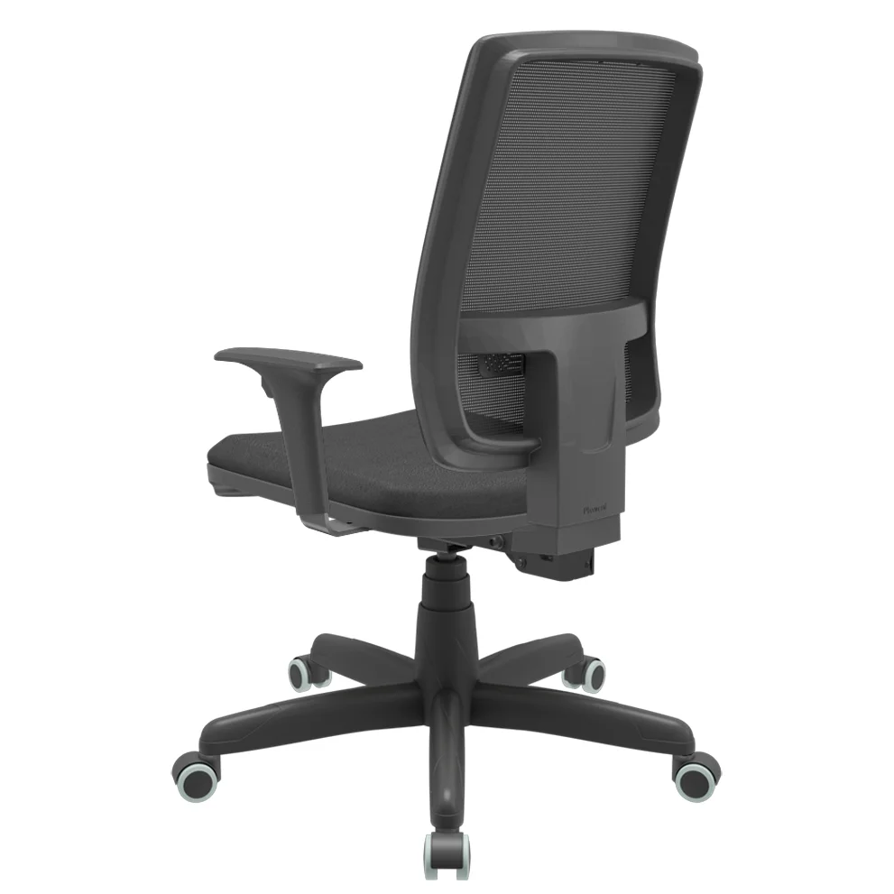 Imagem 2 de 5 do produto Cadeira Presidente Brizza Tela Ergonômica Para Escritório Regulagem Altura Back System Nr17 Preta
