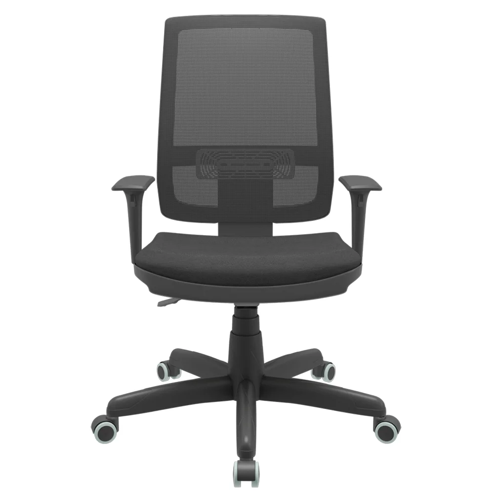 Imagem 4 de 5 do produto Cadeira Presidente Brizza Tela Ergonômica Para Escritório Regulagem Altura Back System Nr17 Preta