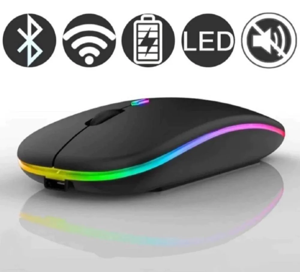 Imagem 3 de 4 do produto Mouse Sem Fio Usb Wireless Bateria Recarregável