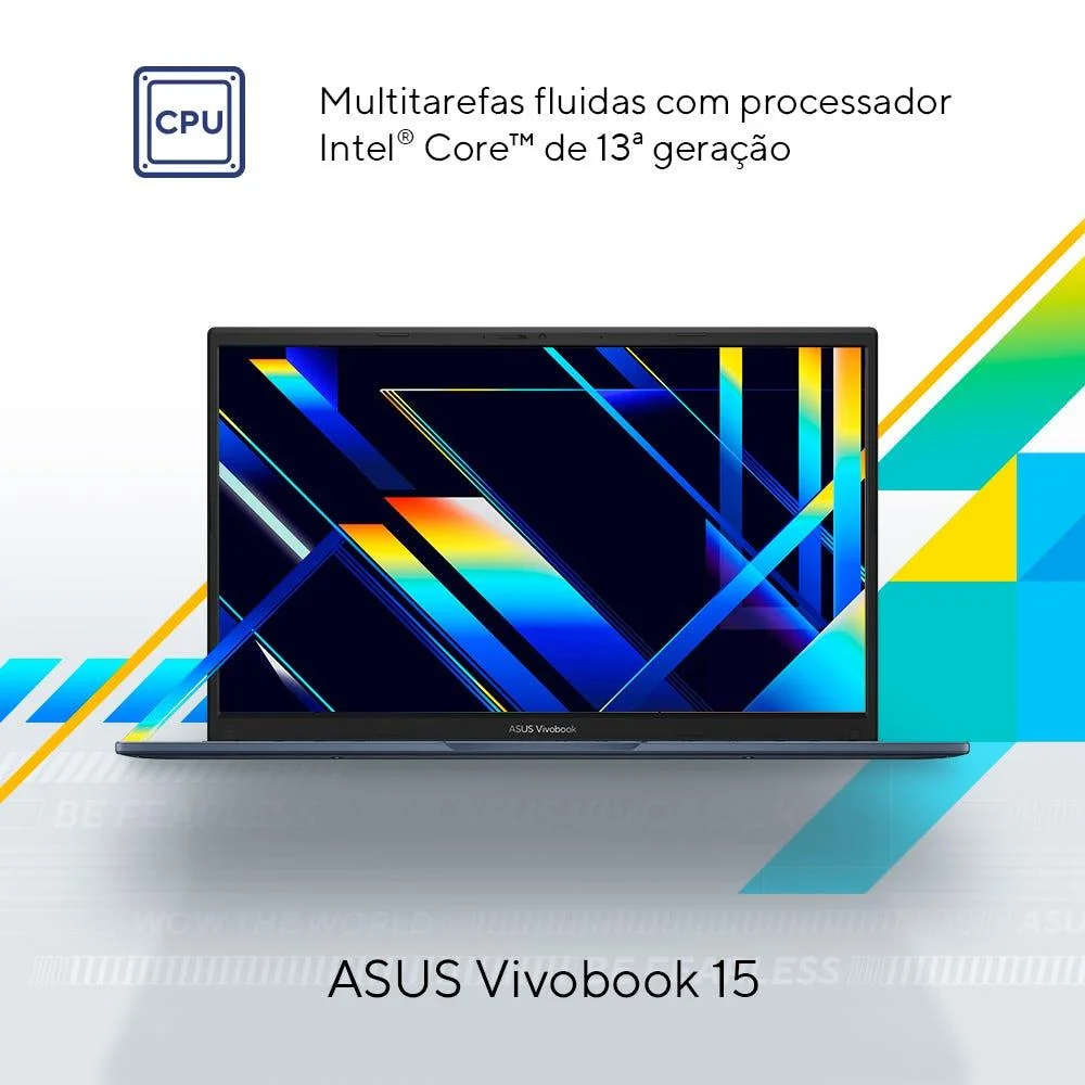 Notebook Asus Vivobook 15 X1504va Intel Core i5 1334u 16gb Ram 512gb SSD Linux Keepos Intel Iris Xe Tela 15,6" LED Fhd Blue - Nj1746 Notebook Asus Vivobook 15 X1504va Intel Core i5 1334u 16gb Ram 512gb SSD Linux Keepos Intel Iris Xe Tela 15,6" LED Fhd Blue - Nj1746