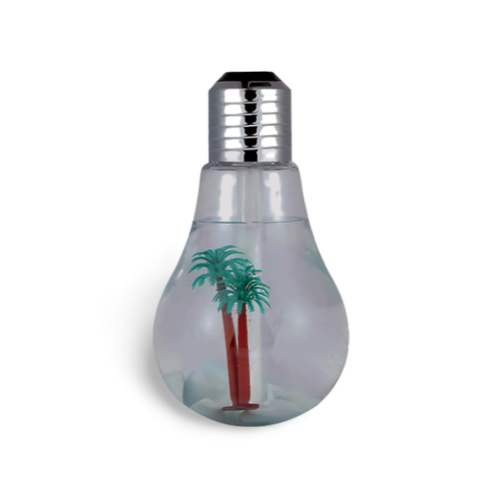Mini Umidificador Usb Formato Lâmpada Com Luz LED RGB Difusor Elétrico Portátil 400ml