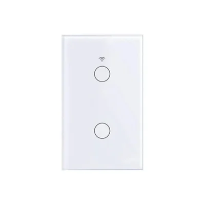 Interruptor Inteligente Wifi Com Ou Sem Neutro   Tuya - Branco - 2 Botões - 127/220.